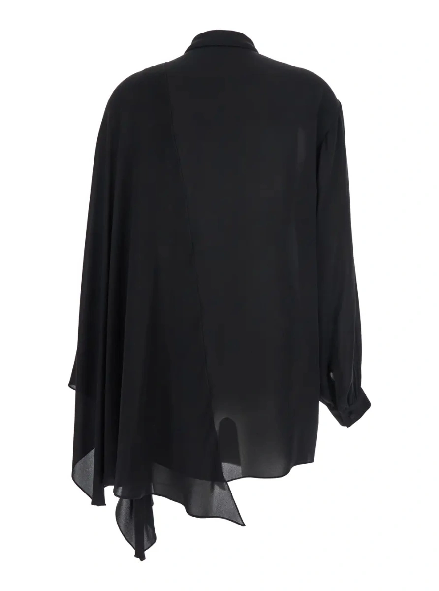 Bluza Balenciaga neagra din matase - Img 2