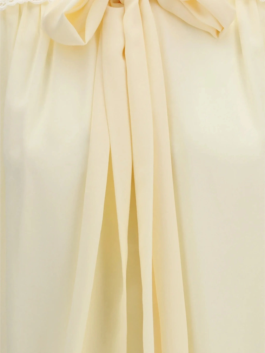 Bluza Bow Blouse with embroidered shoulders - Img 5