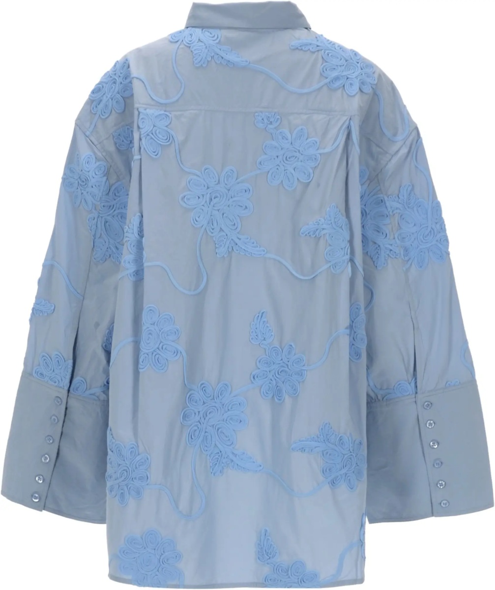 Bluza Camicia Oversize Con Dettoglio Floreale - Img 2
