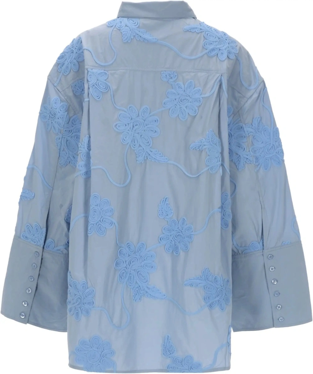 Bluza Camicia Oversize Con Dettoglio Floreale - Img 2