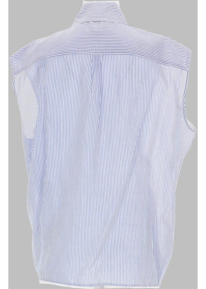 Bluza Camicia Smanicata In Cotone Misto Seta - Img 2