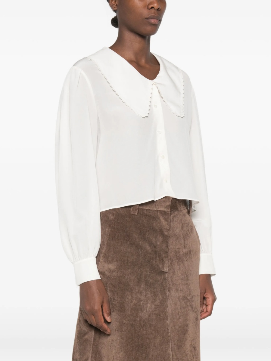Bluza Chloe alba din matase - Img 3