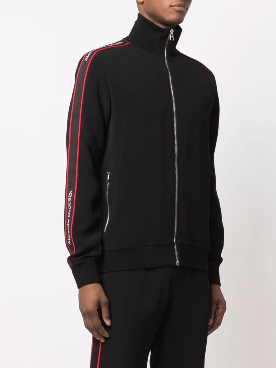 Bluza de trening Alexander McQueen neagra din bumbac si poliamida - Img 3