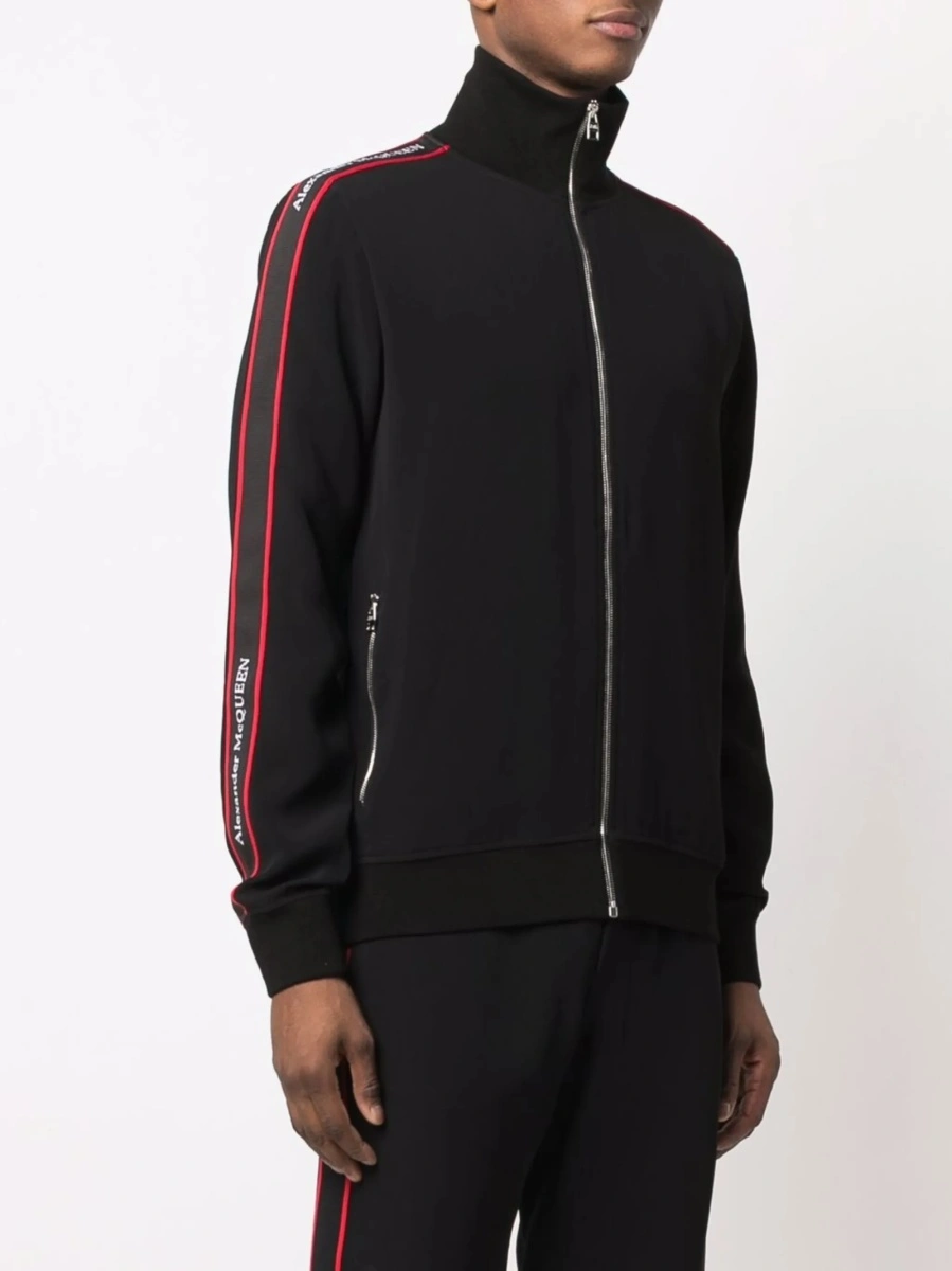 Bluza de trening Alexander McQueen neagra din bumbac si poliamida - Img 3