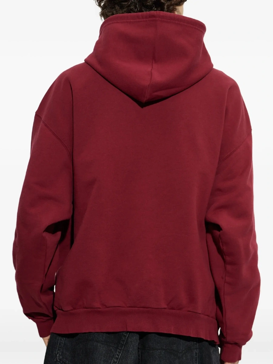 Bluza de trening Balenciaga rosie din bumbac - Img 6