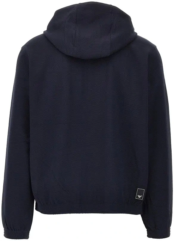 Bluza de trening Emporio Armani albastra din jerse - Img 3