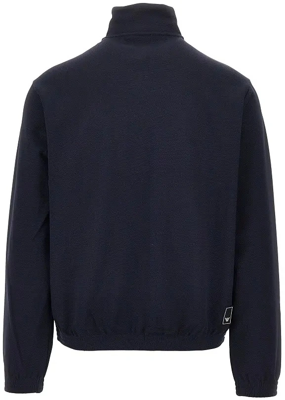 Bluza de trening Emporio Armani albastra din jerse - Img 3