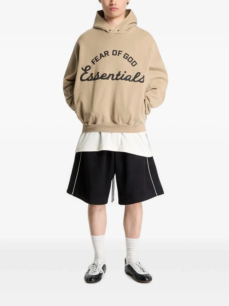 Bluza de trening FEAR OF GOD bej din bumbac - Img 4