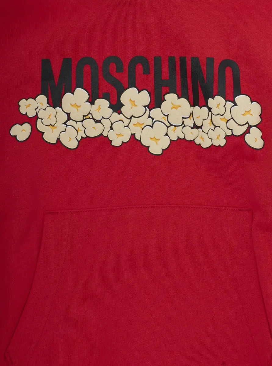 Bluza de trening MoschinoS rosie din bumbac - Img 3