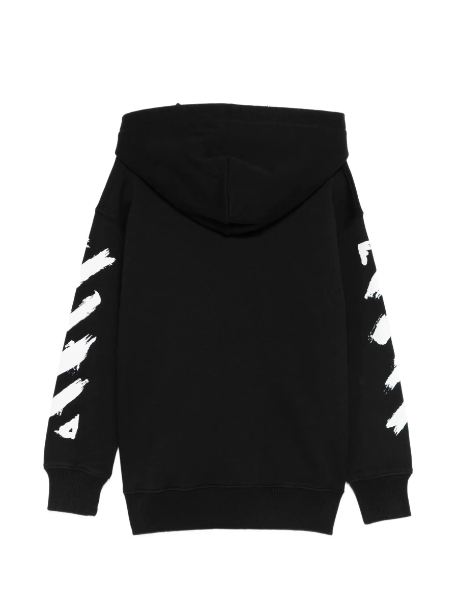 Bluza de trening Off-White neagra din bumbac - Img 4