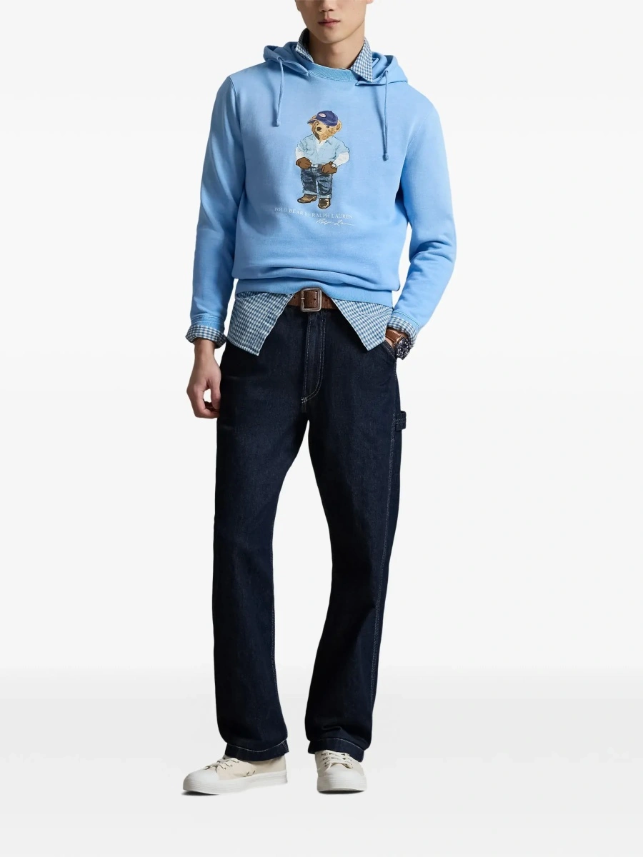Bluza de trening Ralph Lauren albastra din bumbac - Img 4