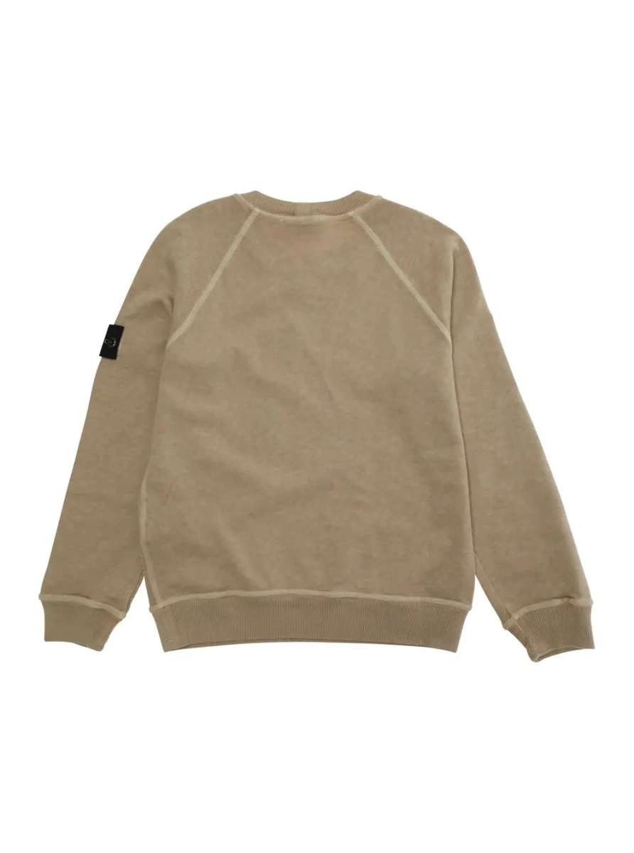 Bluza de trening Stone Island bej din bumbac 'L1S166100012S0060V0190' - Img 2