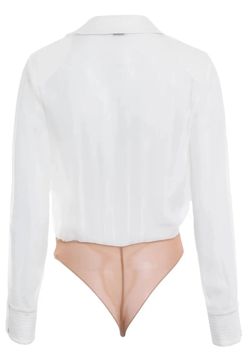 Bluza eleganta Elisabetta Franchi alba - Img 3