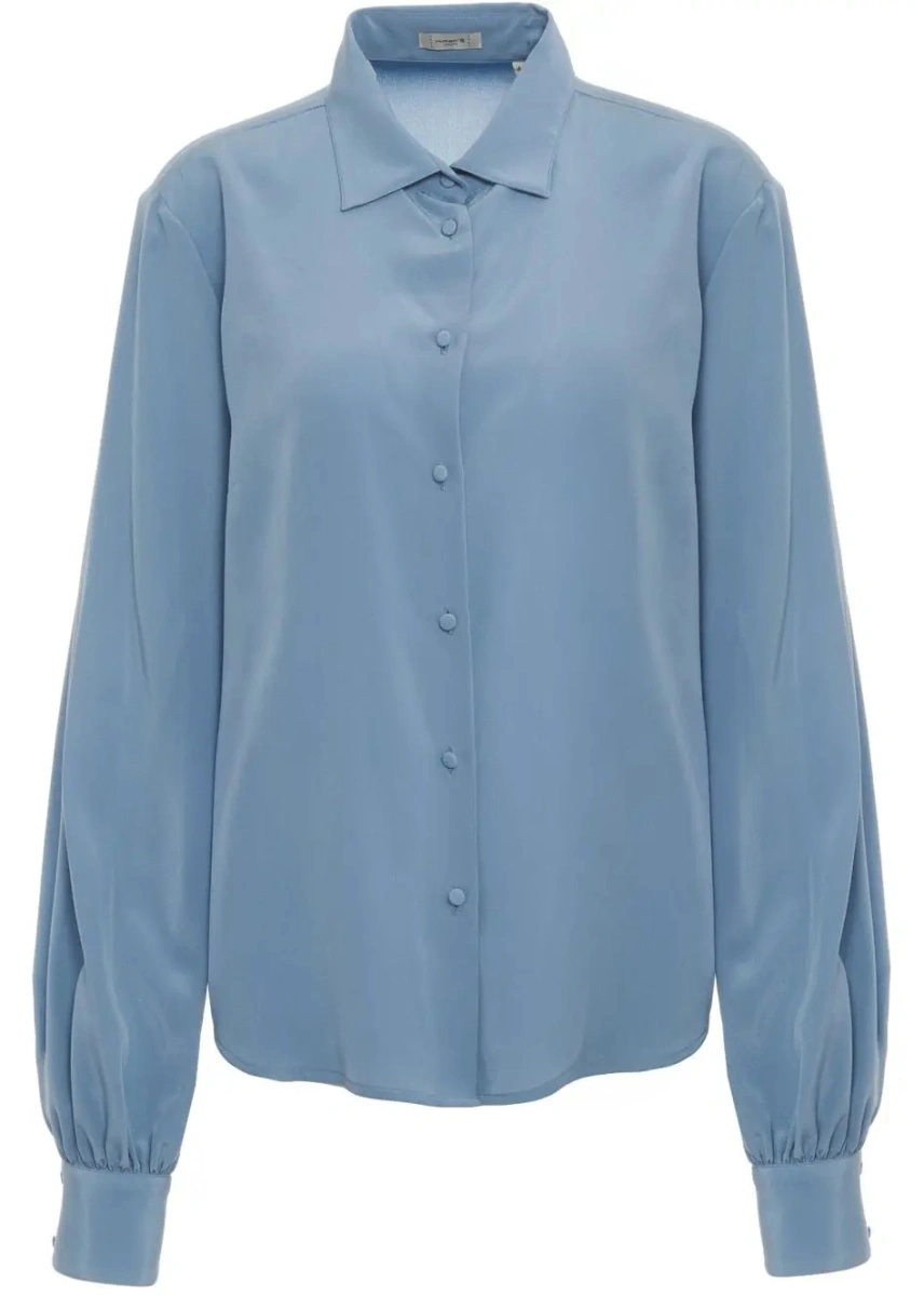 Bluza Himon's albastra din matase - Img 2