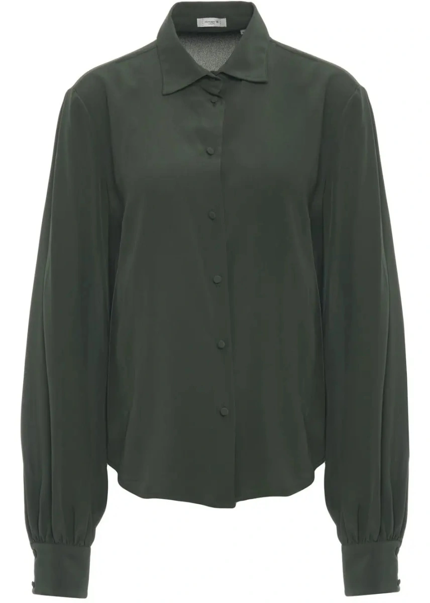 Bluza Himon's verde din matase - Img 2