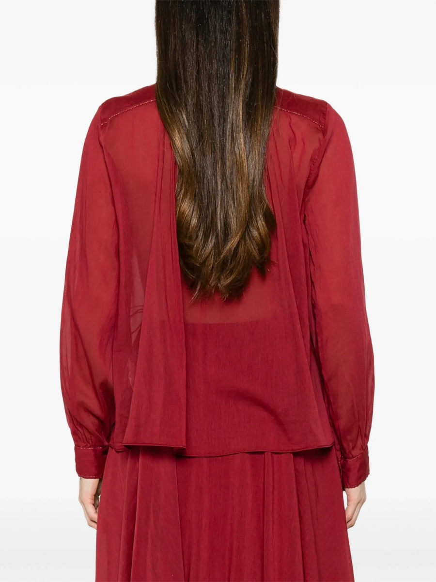 Bluza pleated high-neck Blouse - Img 6