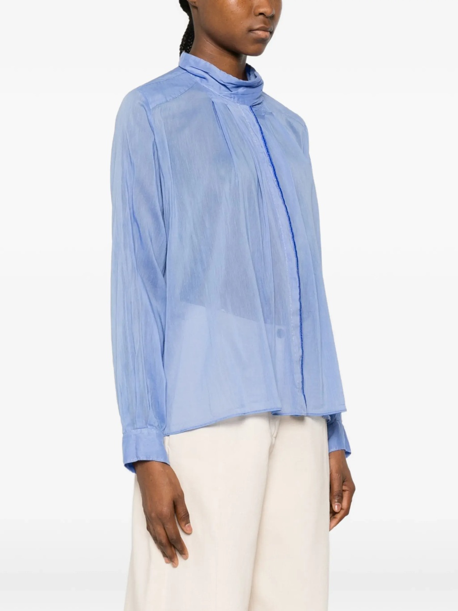 Bluza pleated high-neck Blouse - Img 5
