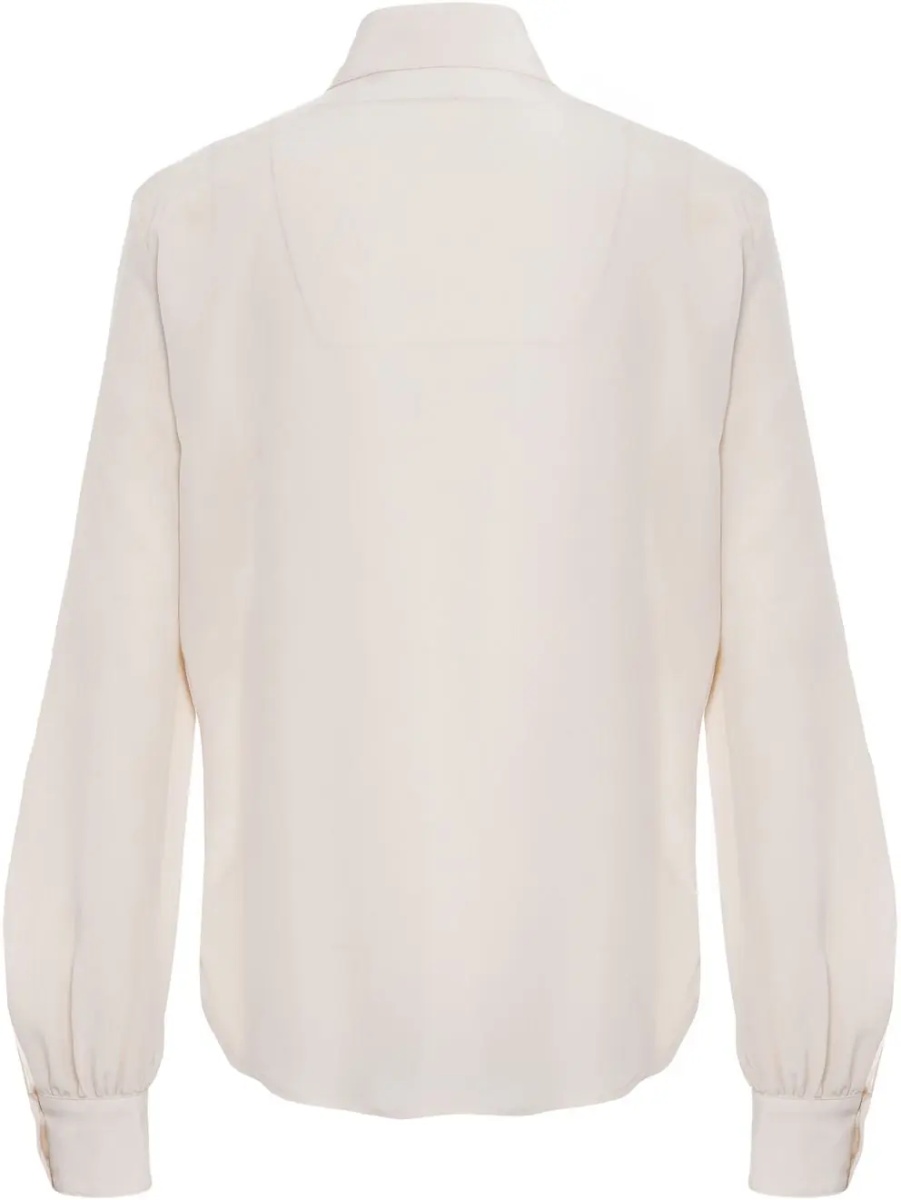 Bluza Silk blouse with ruffle details - Img 3