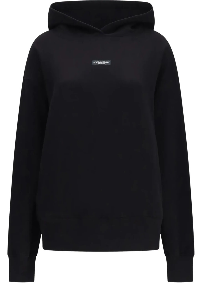 Bluza trening Cotton Hooded Sweatshirt with logo patch - Img 6