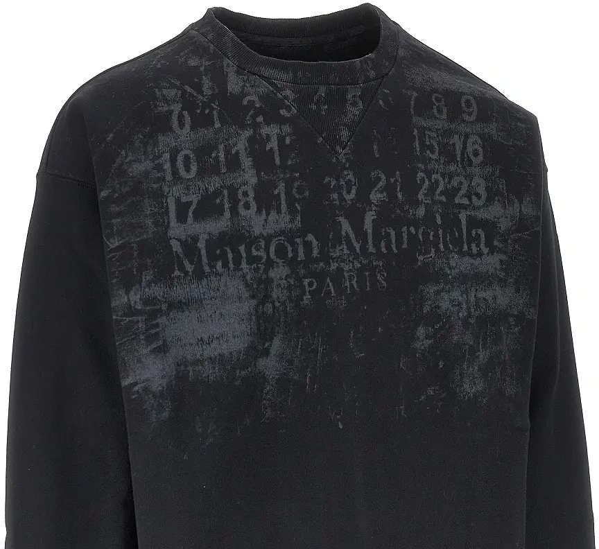 Bluza trening Logo print oversized crewneck sweatshirt - Img 2