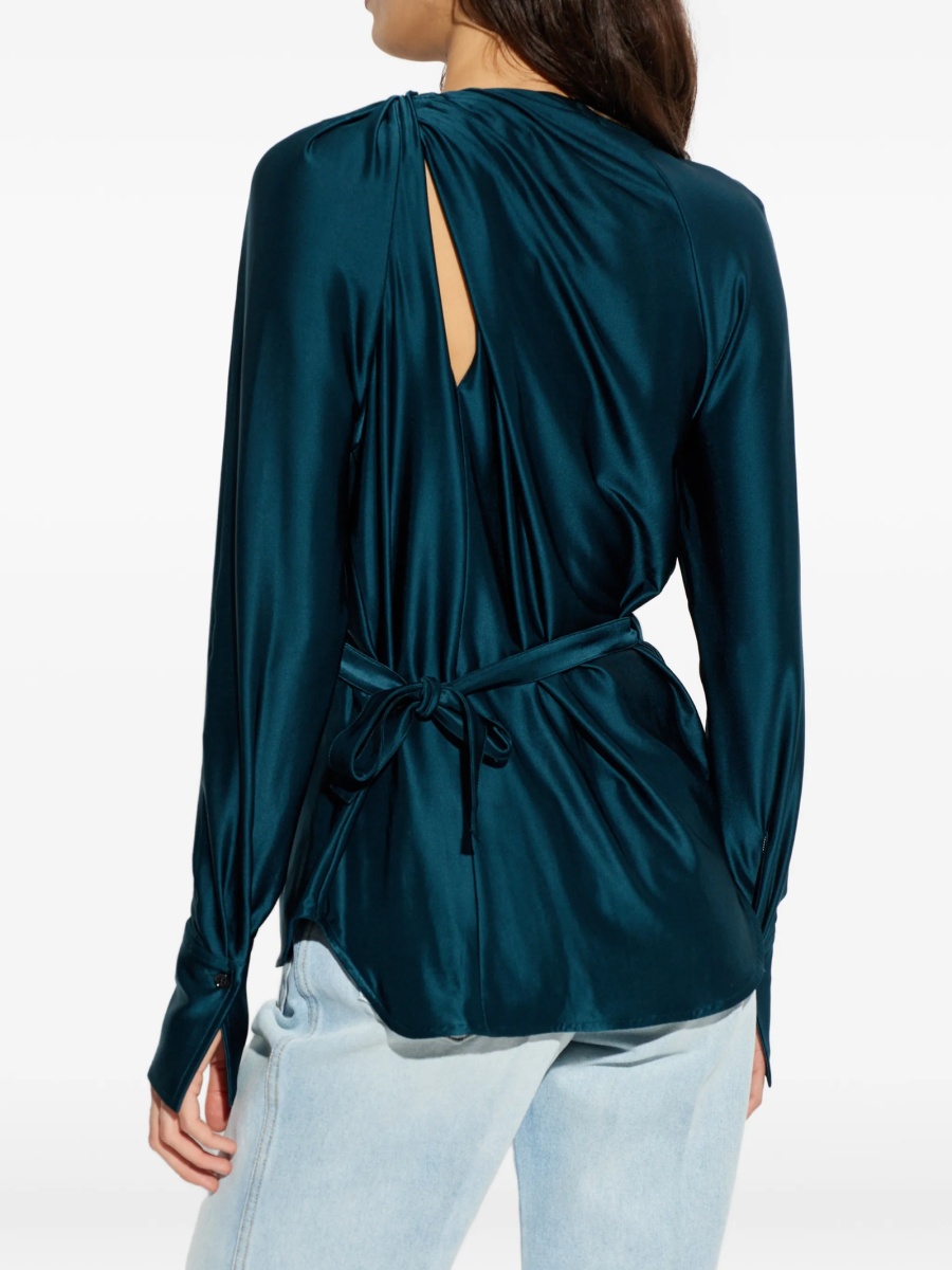 Bluza Victoria Beckham albastra - Img 4