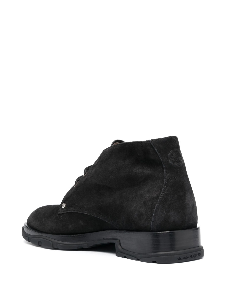 Bocanci Alexander McQueen negri din piele intoarsa - Img 3
