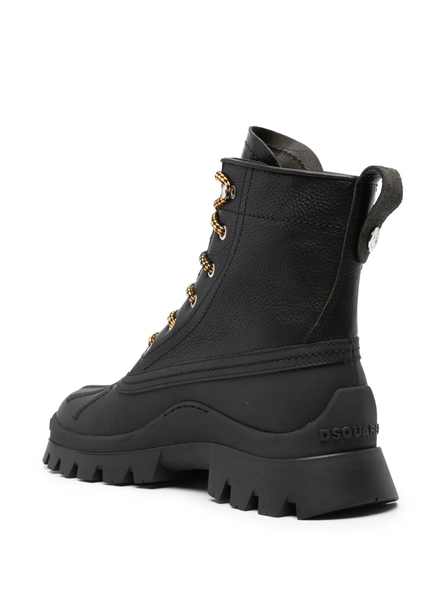Bocanci DSQUARED2 negri din piele - Img 3