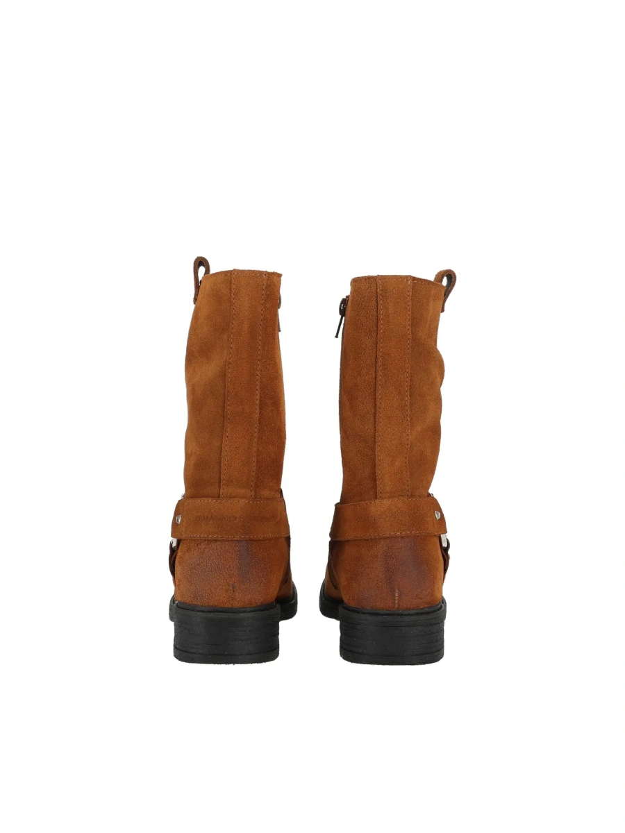 Bocanci Embellished suede biker boots - Img 4