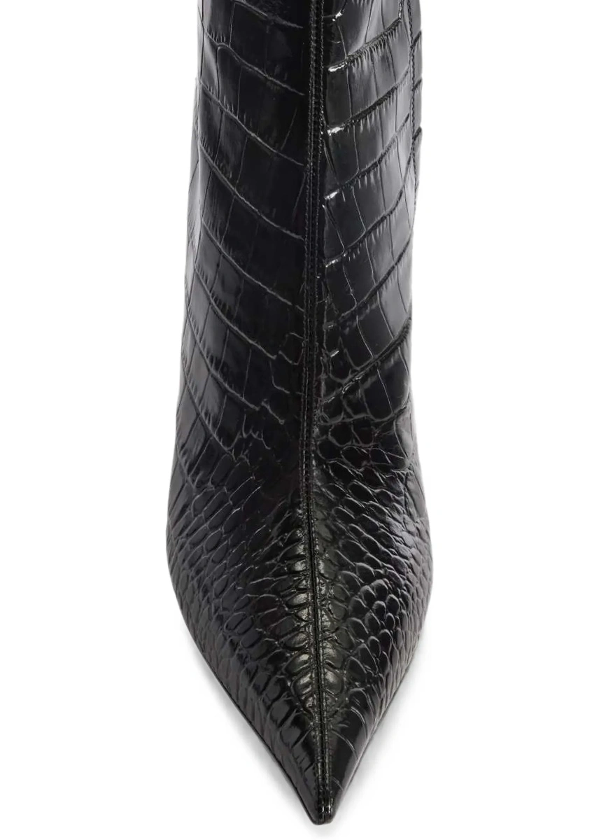 Bocanci Vera crocodile-effect leather knee-high Boots - Img 7