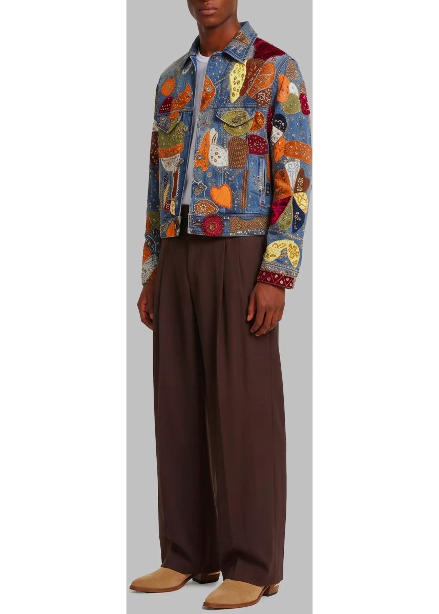 Bomber Embellished Trucker Jacket - Img 2