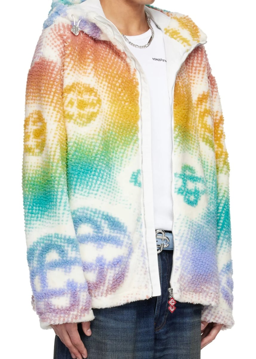 Bomber Halftone Monogram Fleece Jacket - Img 2