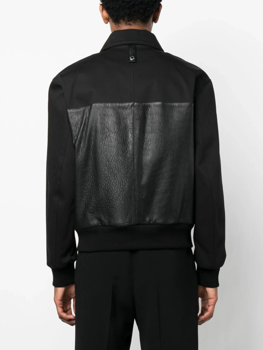 Bomber jacket Alexander McQueen neagra din piele - Img 4