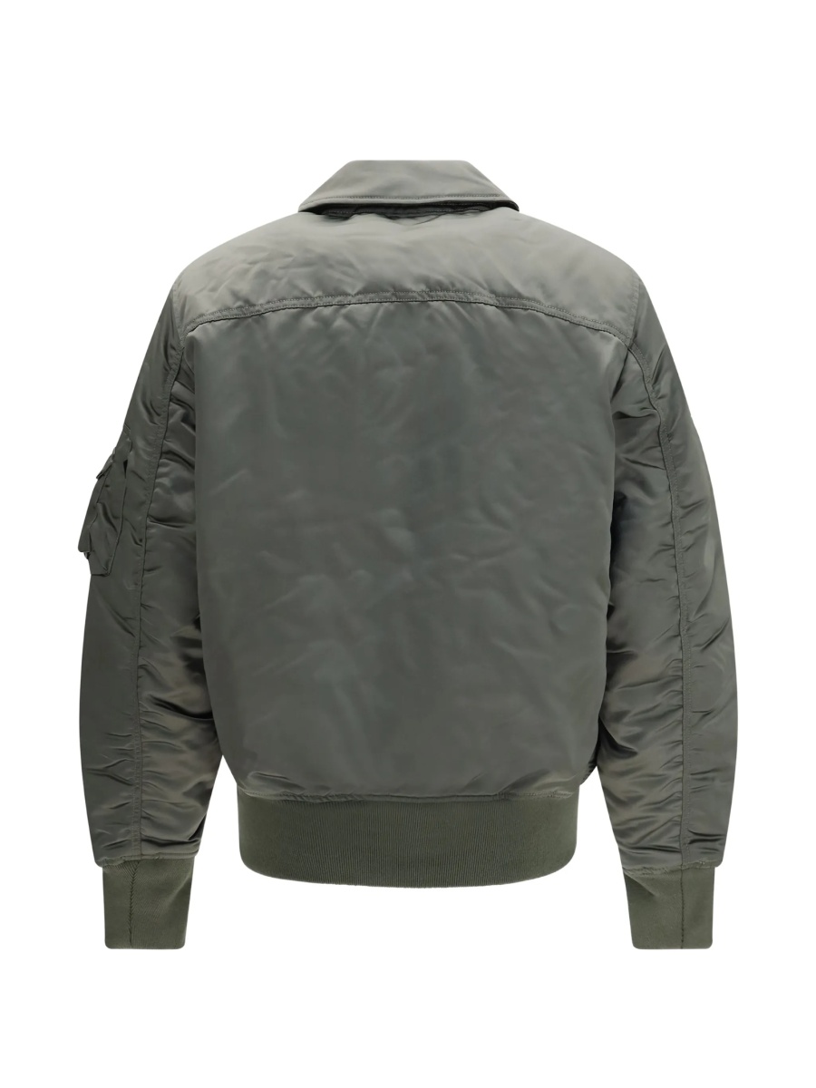 Bomber jacket Alpha Industries verde din nylon - Img 2