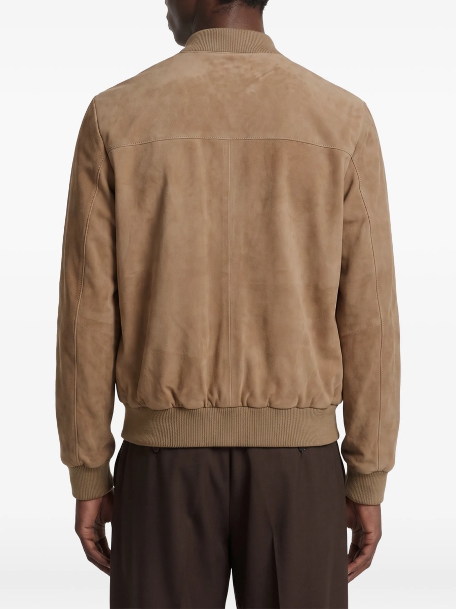 Bomber jacket ARMA neutra din piele - Img 3