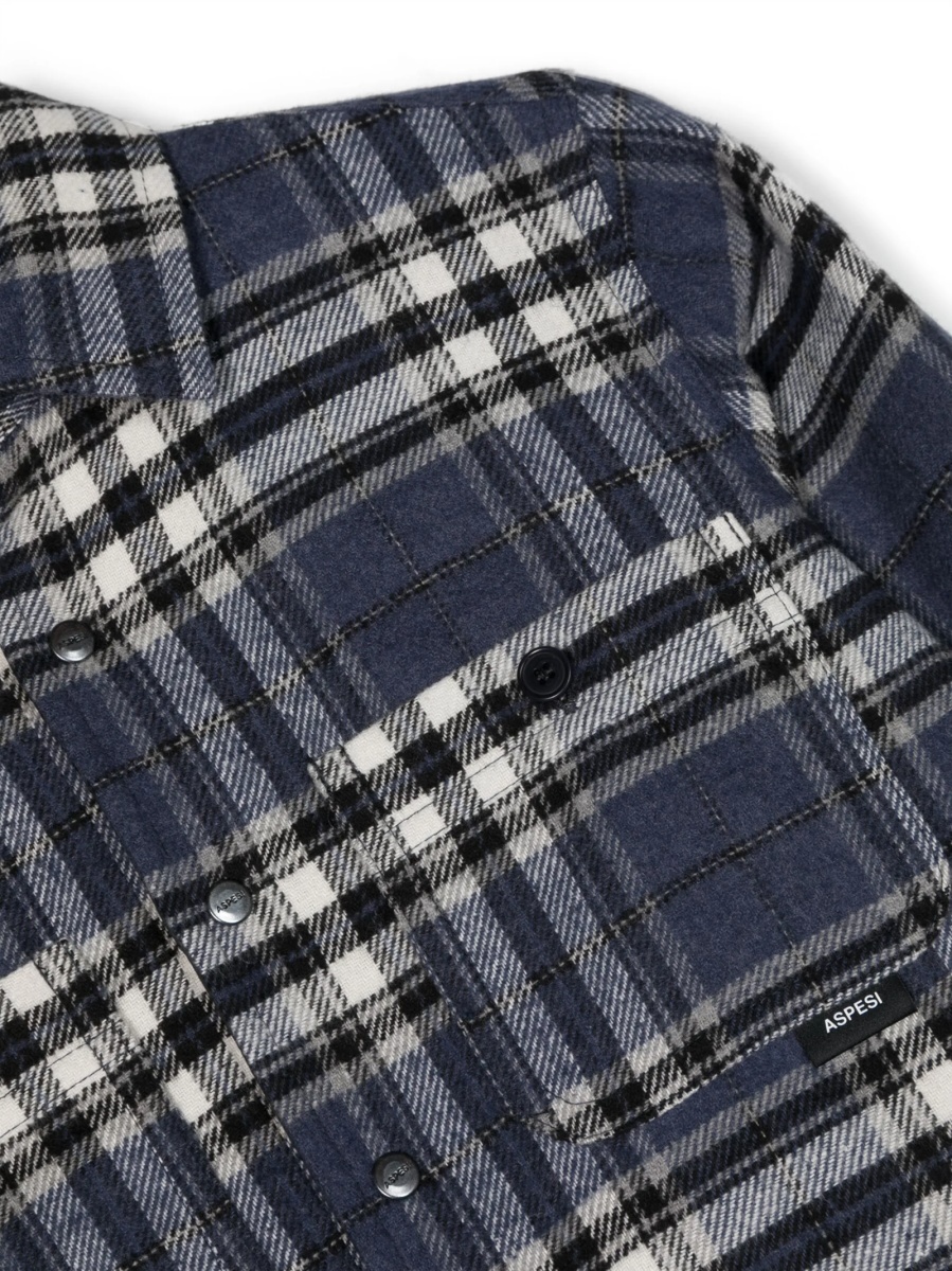Bomber jacket Aspesi albastra din acrilic si fibre - Img 3