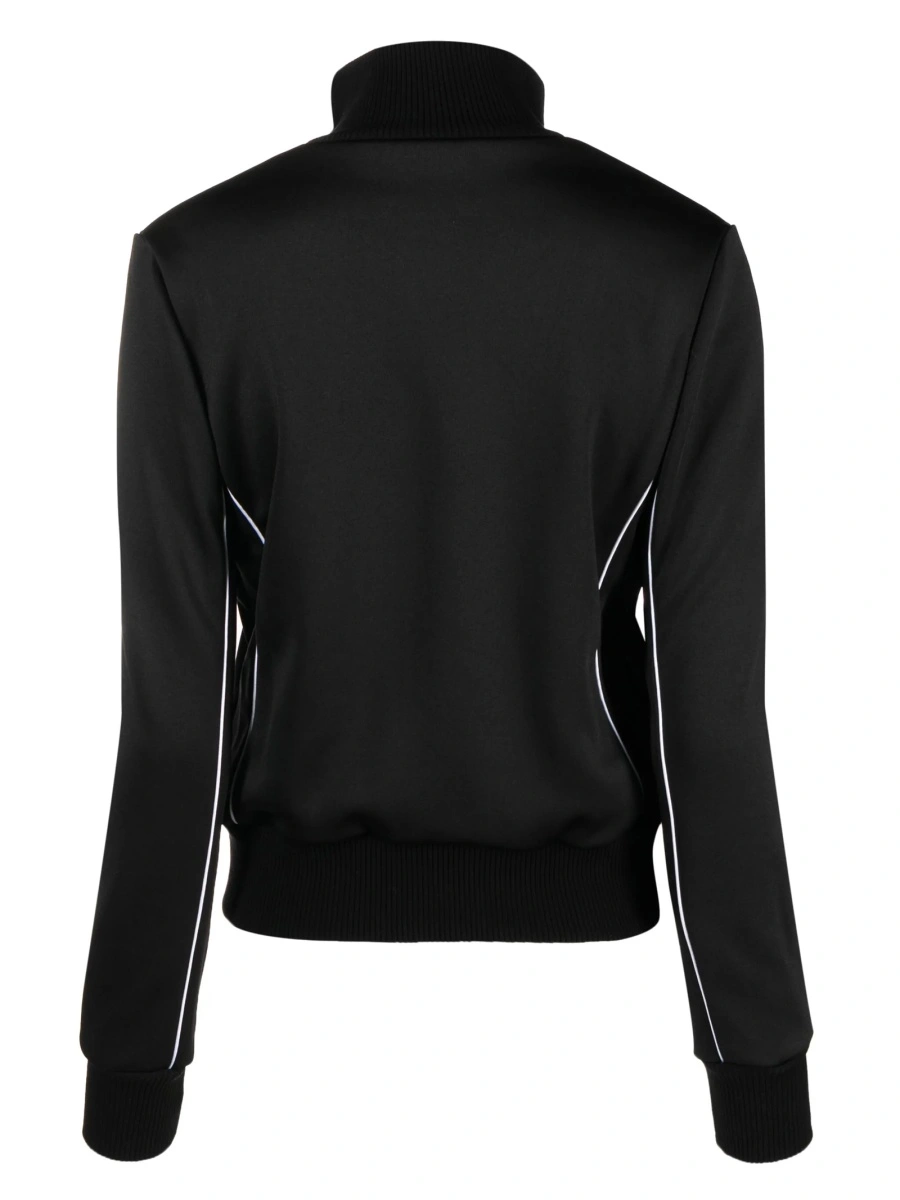 Bomber jacket Off-White neagra din polyester si spandex/elastan - Img 2