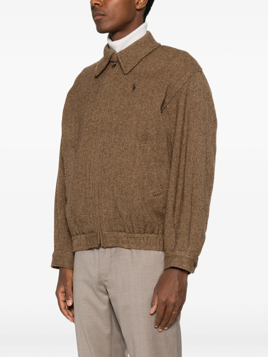 Bomber jacket Ralph Lauren maro din lana - Img 3