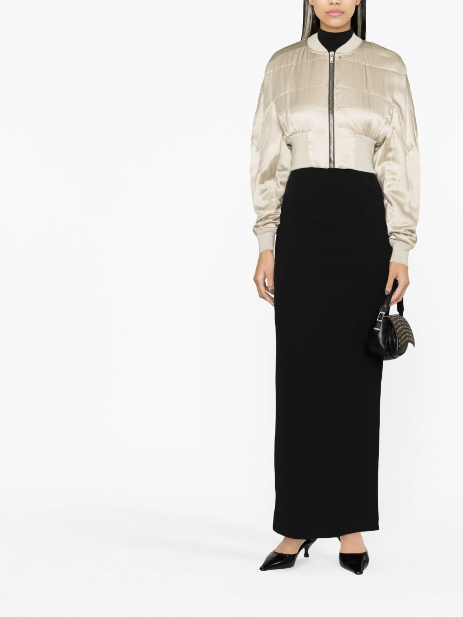 Bomber jacket Rick Owens neutra din lana si matase - Img 2