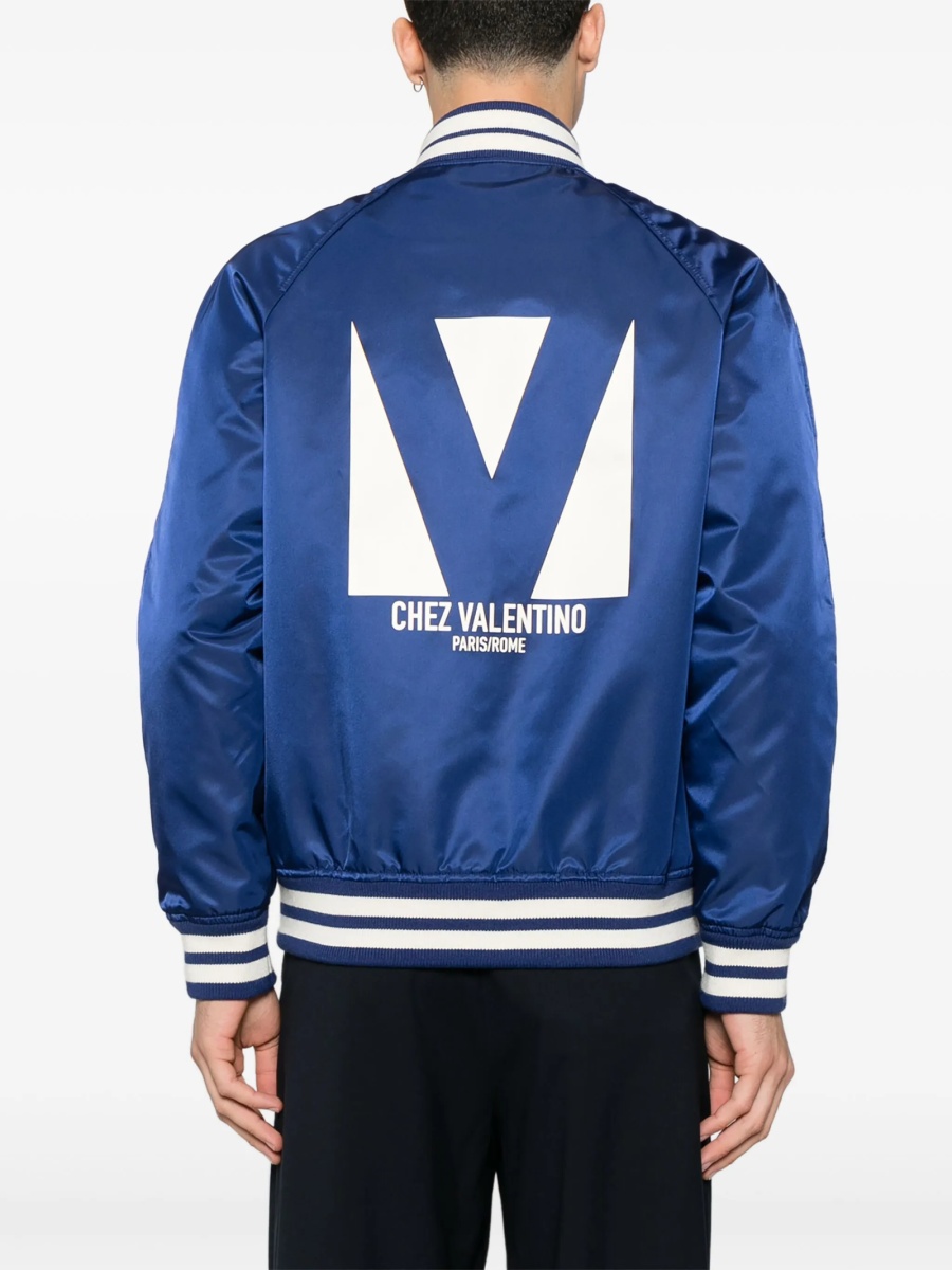 Bomber jacket Valentino Garavani albastra din poliamida - Img 4