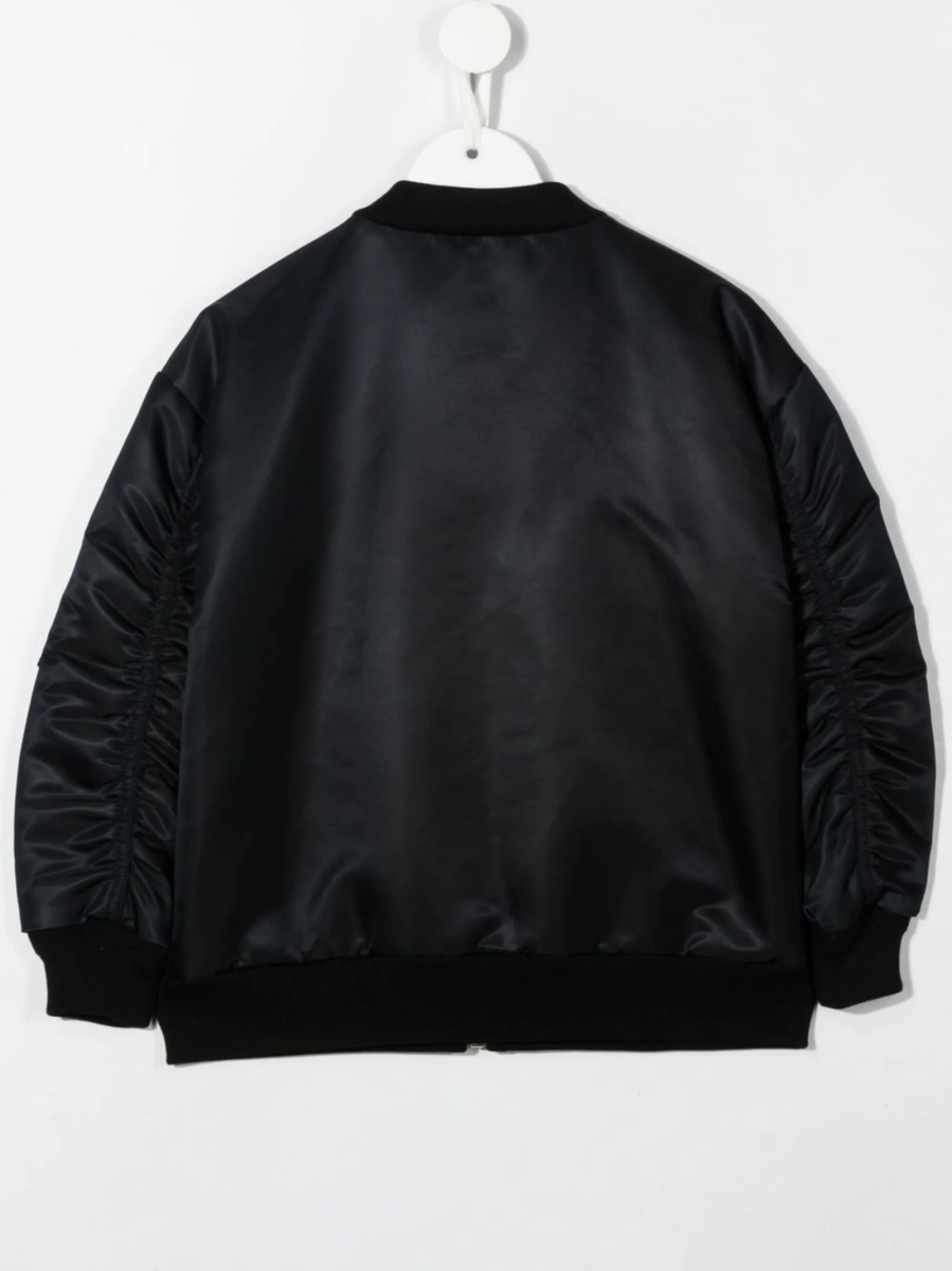 Bomber jacket Versace neagra din polyester si bumbac - Img 2