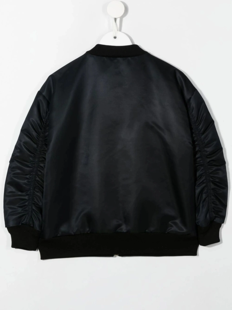Bomber jacket Versace neagra din polyester si bumbac - Img 2