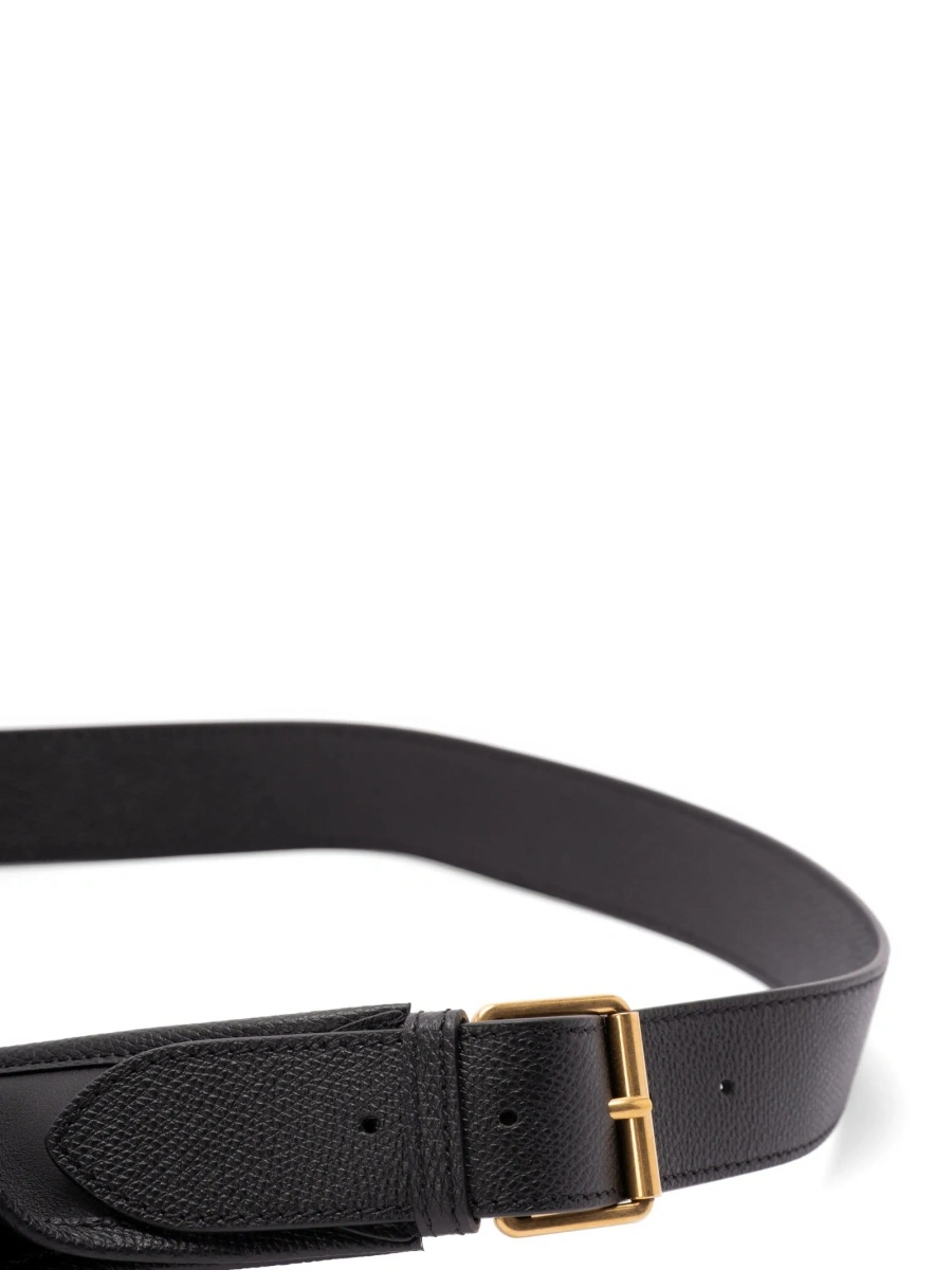 Borseta Valentino Garavani neagra din piele - Img 5