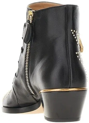 Botine Chloe negre din piele 'Susan' - Img 3