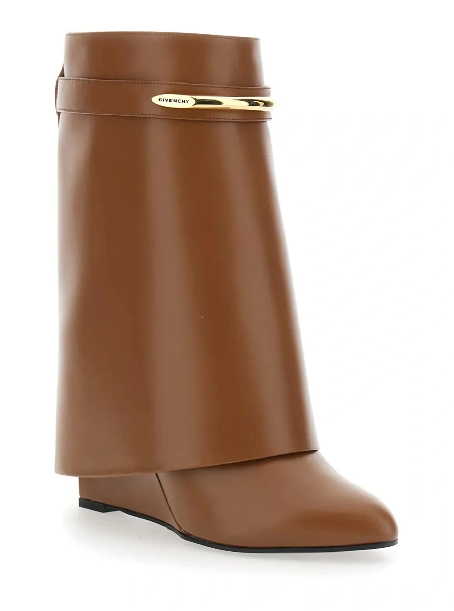Botine Givenchy maro din piele - Img 2