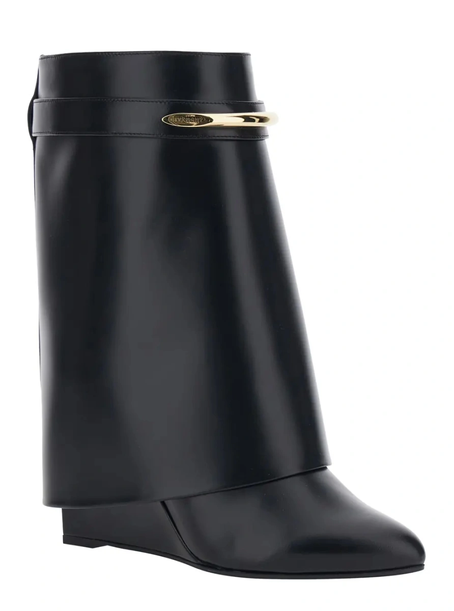 Botine Givenchy negre din piele - Img 2
