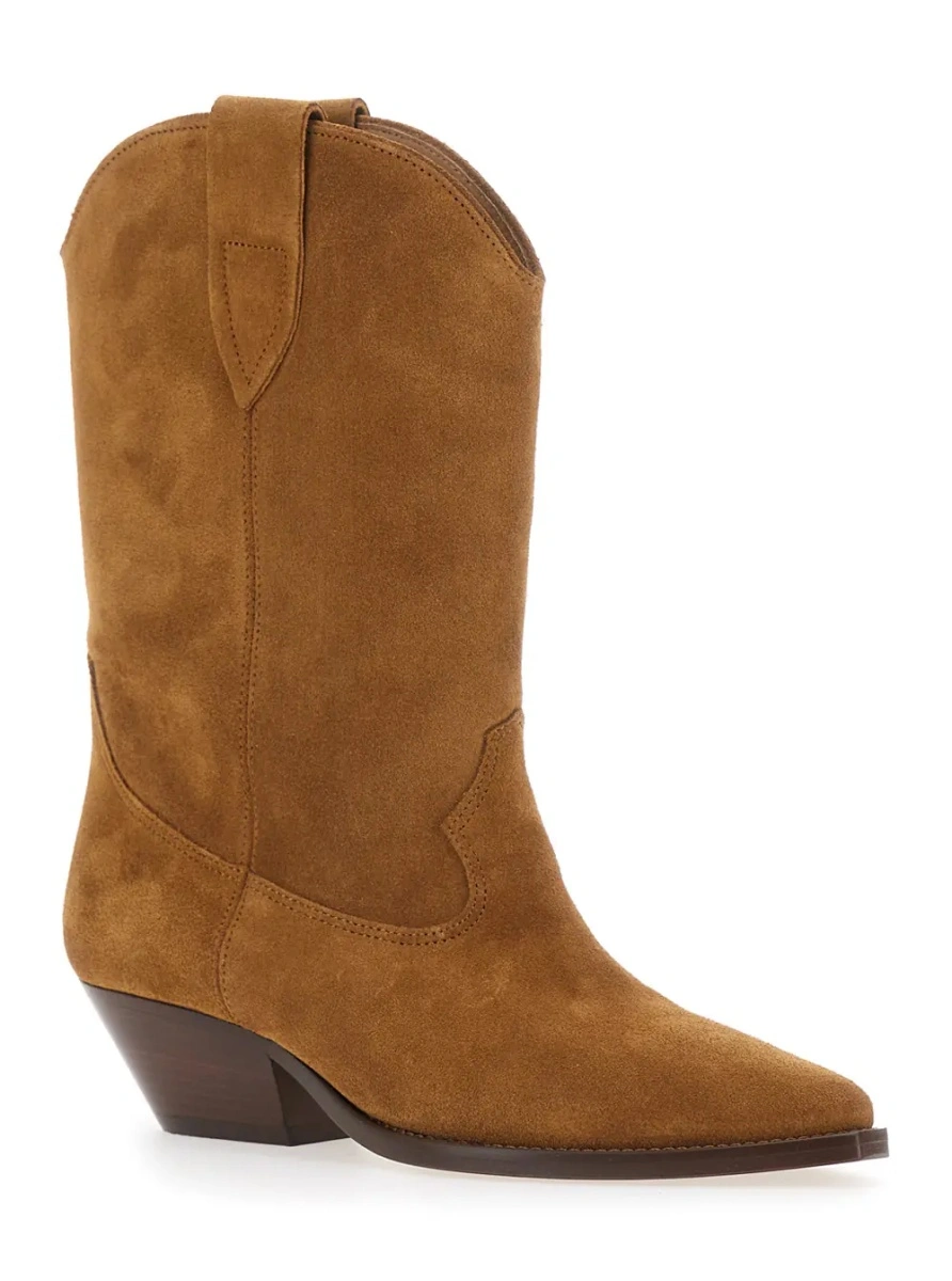 Botine Isabel Marant maro din piele intoarsa 'Duerto' - Img 2