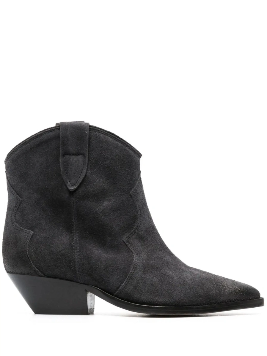 Botine Isabel Marant negre din piele intoarsa - Img 8
