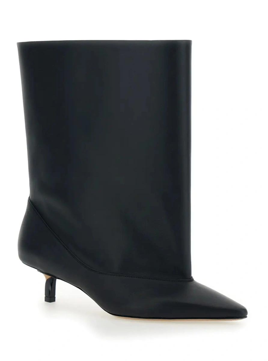 Botine JACQUEMUS negre din piele - Img 2