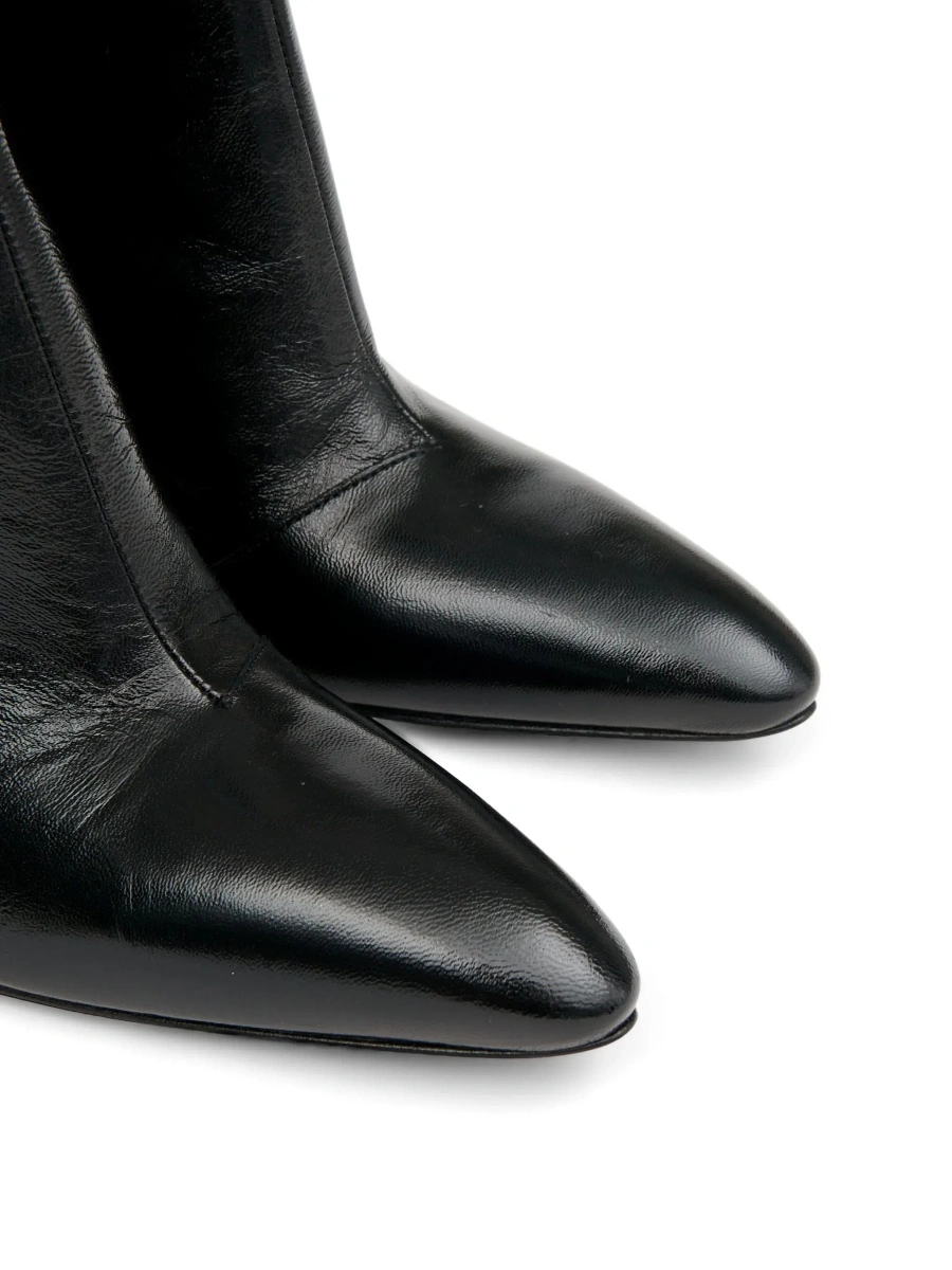 Botine Maison Margiela negre din piele - Img 8