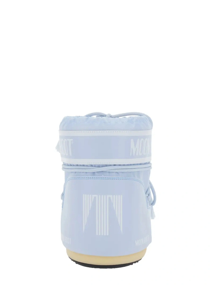 Botine Moon Boot albastre din material textil - Img 4